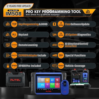 Autel MaxiIM IM608 PRO Full Version Plus IMKPA Accessories with Free G-Box2 and APB112 Support All Key Lost