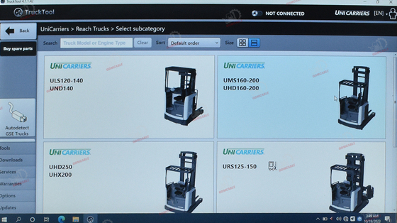 Trucktool 4.1.1.42 Auto Forklift Diagnostic Software For Mitsubishi With Cf53 Laptop Crown Adapter + Cables