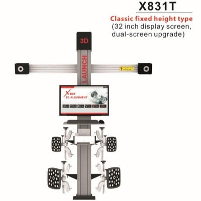 LAUNCH X831T Klasik Sabit Yükseklik Dört Sütunlu 3D Araç Konumlandırma ve Kaldırma Platformu - 32 inç Çift Ekranlı Geliştirilmiş Versiyon