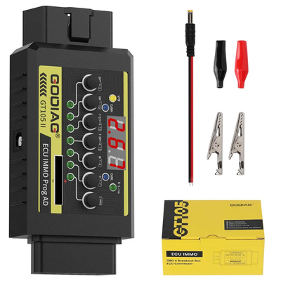 GODIAG GT105 II ECU IMMO Prog AD Break Out Box ECU Konnektörü GT105 II, Voltaj Alarmı İstemi Fonksiyonu ile