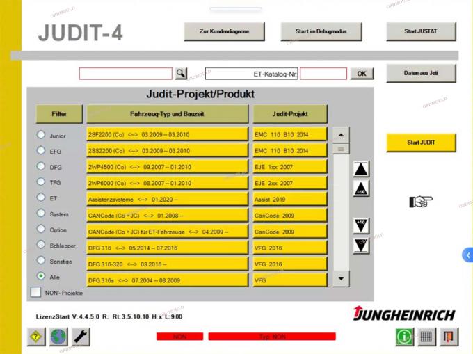 F110 For Judit Incado Kutusu ile tablet Jungheinrich 4 4.37 Yazılım Parçası Kataloğu ile Forklift Tanıtıcı Araç Judit ET EN Tanıtıcı Araçlar 36